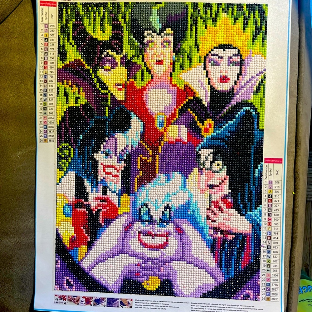Disney villains diamond art - handmade